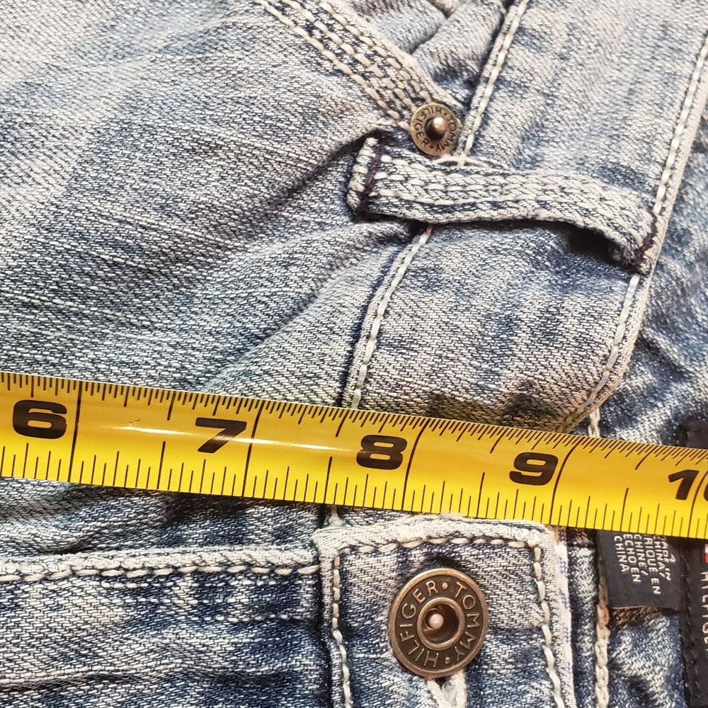 Tommy Hilfiger Cropped wide leg Jeans size 4 American Hope Rise mid‎ wash blue - Picture 6 of 10
